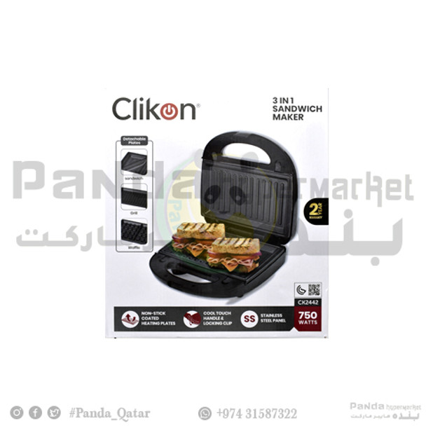 Clikon 3 In 1 Sandwitch Maker CK2442