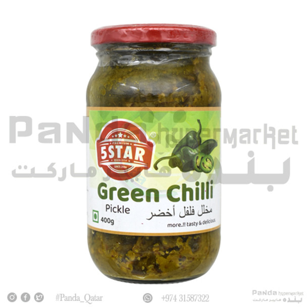 5 Star Pickle Green Chilly400gm