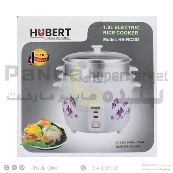 Rice Cooker 1.8Ltr 700wHB RC202