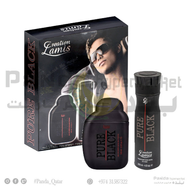 Pure Black Gift Set 2Pcs Edt+Deo