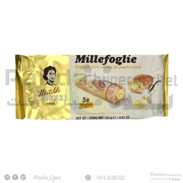Vicenzi Millefoglie Snack Pastry Cream 125Gm