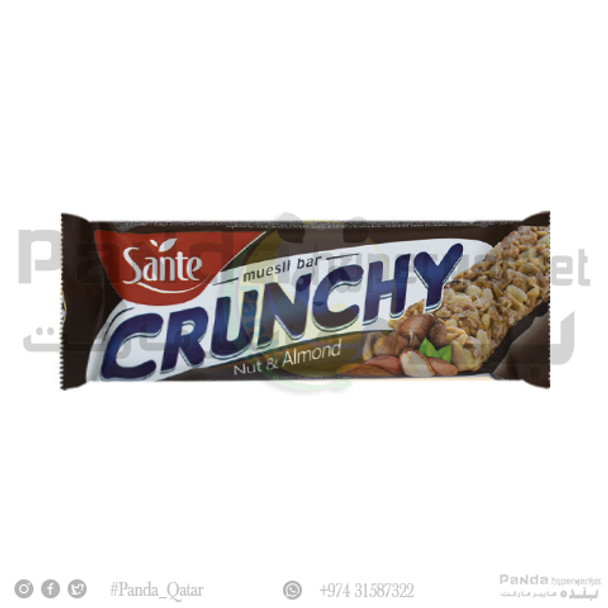 Sante Crunchy Bar Nut & Almond Chocolate coated 40g
