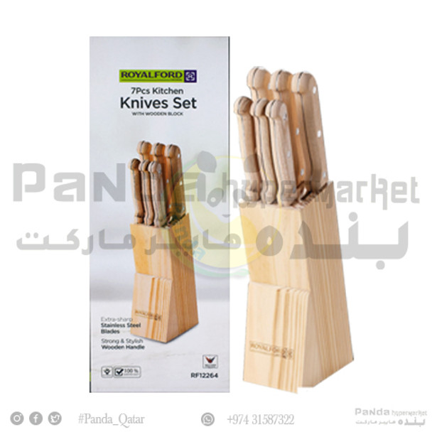 7Pc Kitchen Knife.Wooden Stand