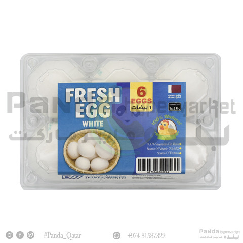 Dunes Fresh Egg White Qatar 6Pcs