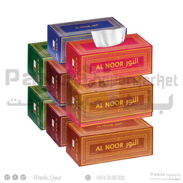 Al Noor Facial Tissue 180X2PlyX10Pcs