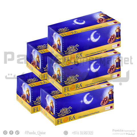 Flora Facial Tissue 170 SheetsX5Pack