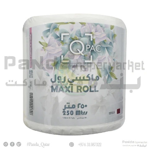 Q Pac Maxi Roll 2 Ply 250 Mtr