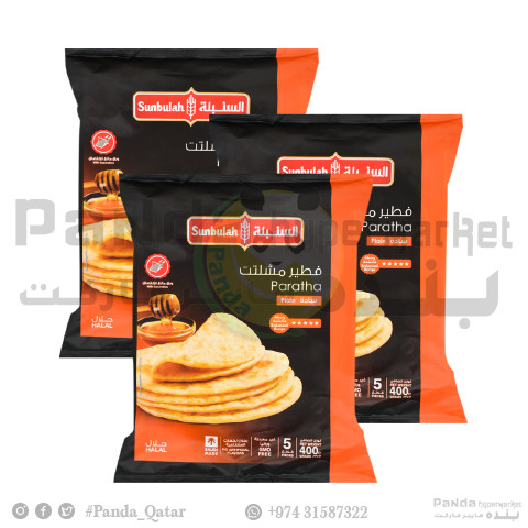 Sunbulah Plain Paratha 400GmX3Pcs