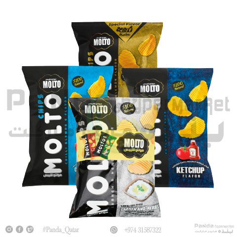 Molto Potato Chips Asstd 70GmX4