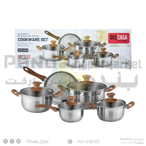Delcasa Cookware SS Set 9Pc Induction