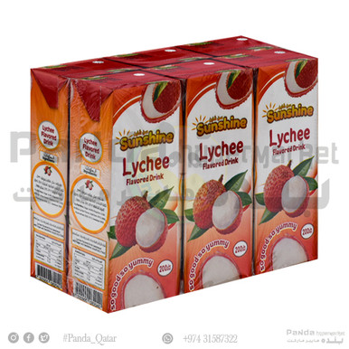 Lychee Sunshine Lychee Drink 200mlX6 - Panda.qa
