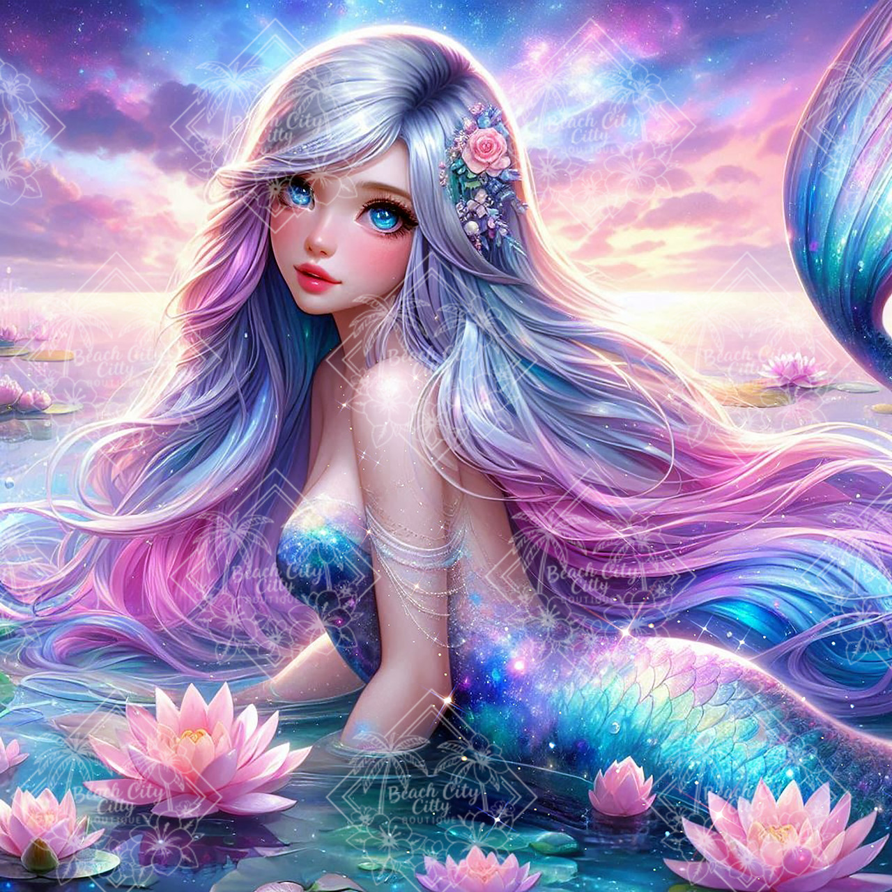 Twilight Lotus Mermaid – Licensed Diamond Art Kit by Dreamy Witch