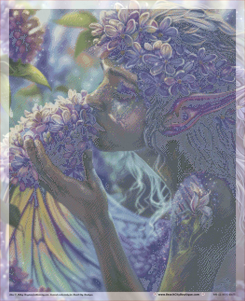 Lilac– Licensed Diamond Art Kit by Mikey Bergman and Artlicensing.com