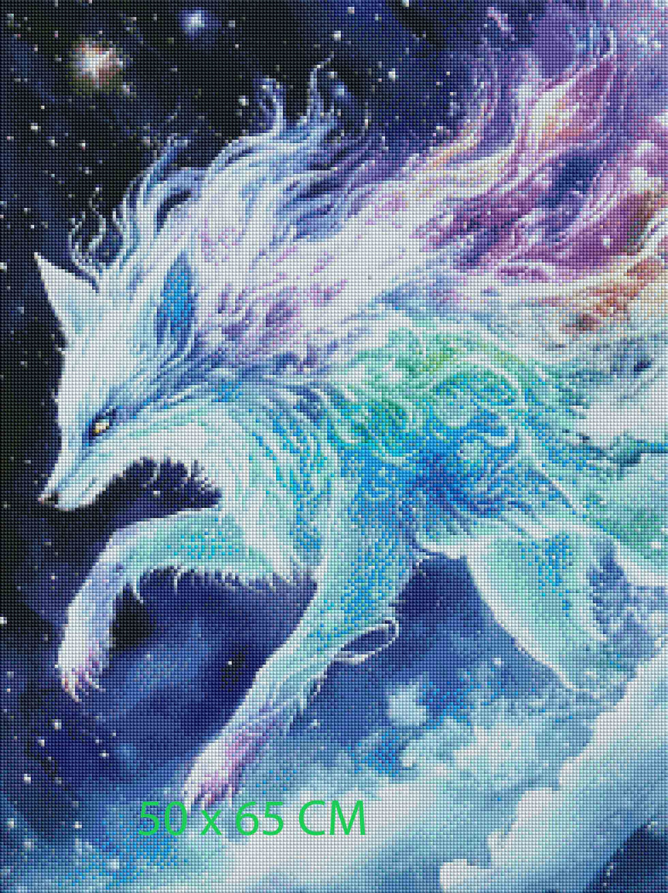 Aurora Spirit Wolf – Licensed Diamond Art Kit by Sakura