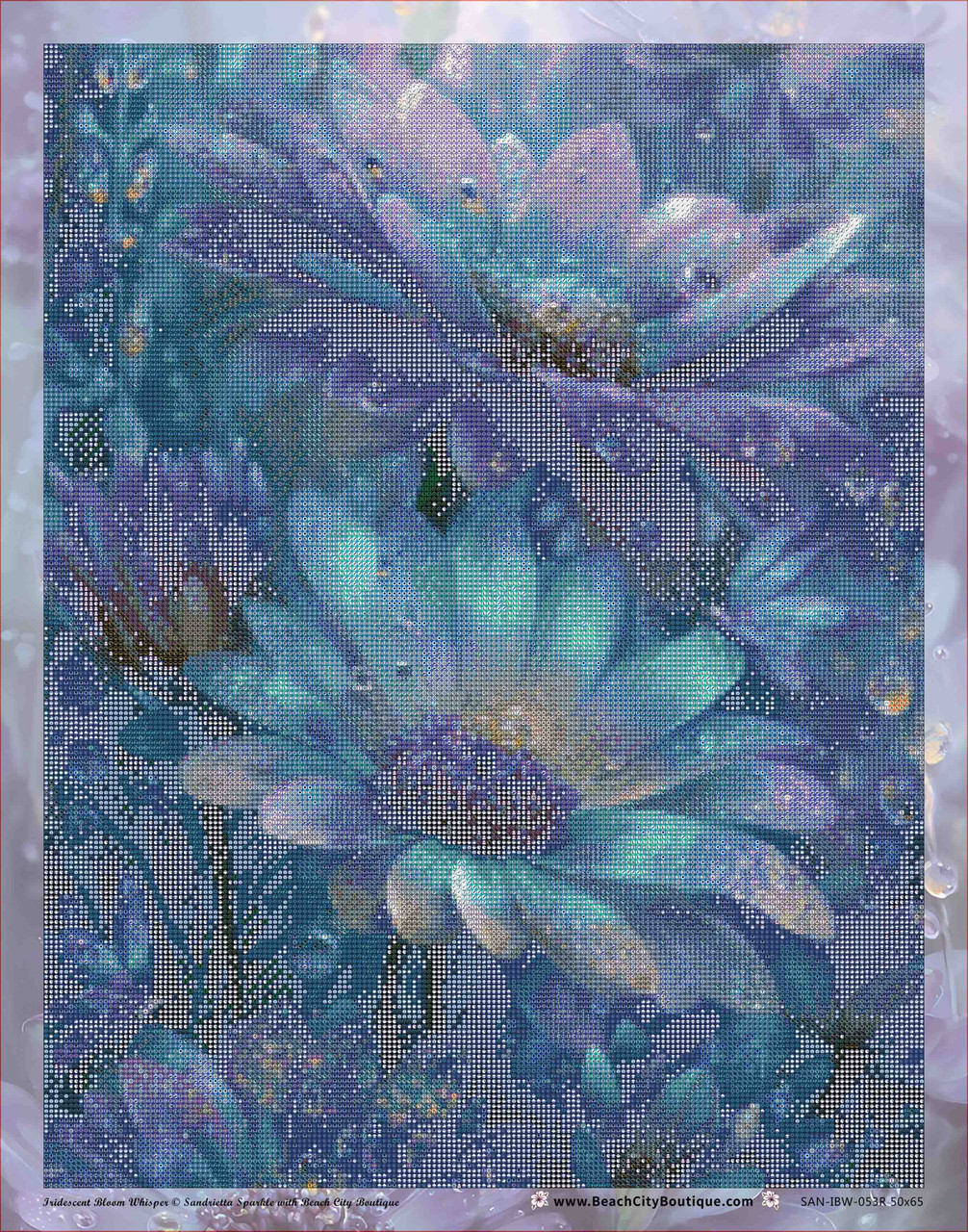 Iridescent Bloom Whisper – Licensed Diamond Art Kit by Sandrietta
