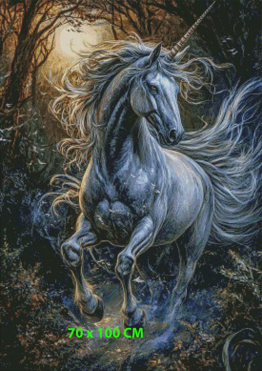 Moonlight Forest Unicorn– Licensed Diamond Art Kit by ©Sakura