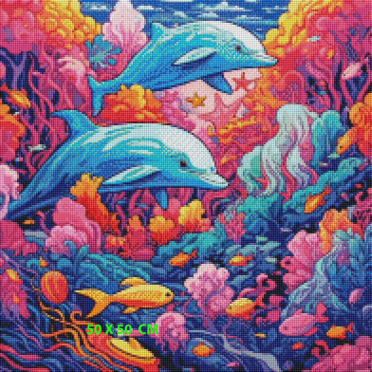 Dolphin Daze Dream – Licensed Diamond Art Kit by ©Cocomarshmallow Art