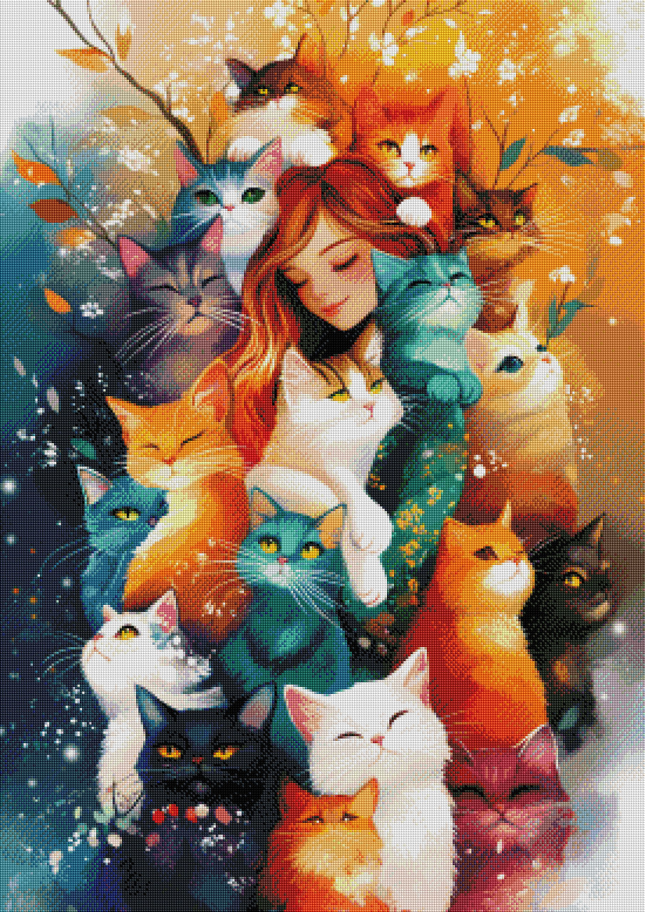 My Cats, My Place – Licensed Diamond Art Kit by Nadaya Illustration