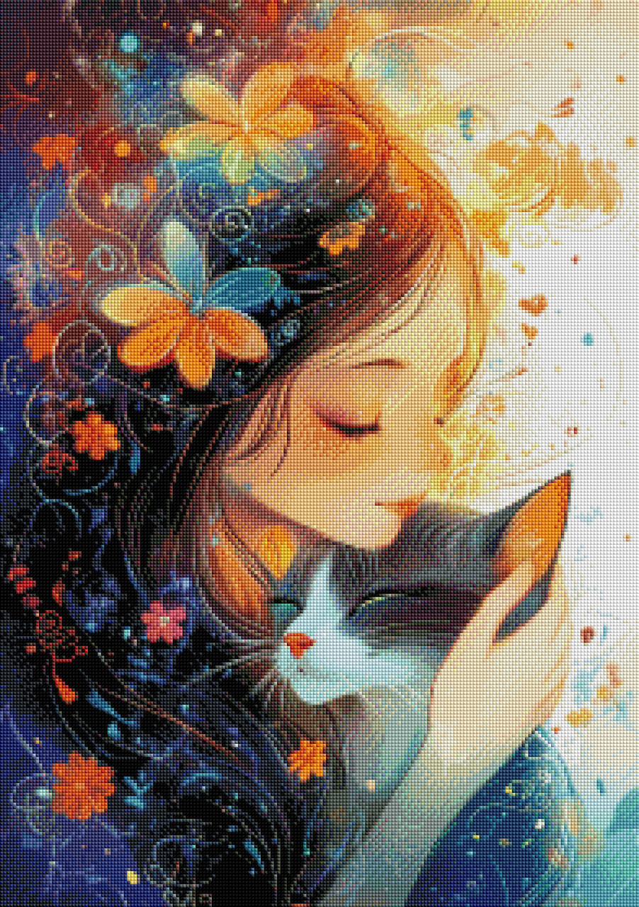 This Warmth Is Real – Gentle Cat Comfort – Licensed Diamond Art