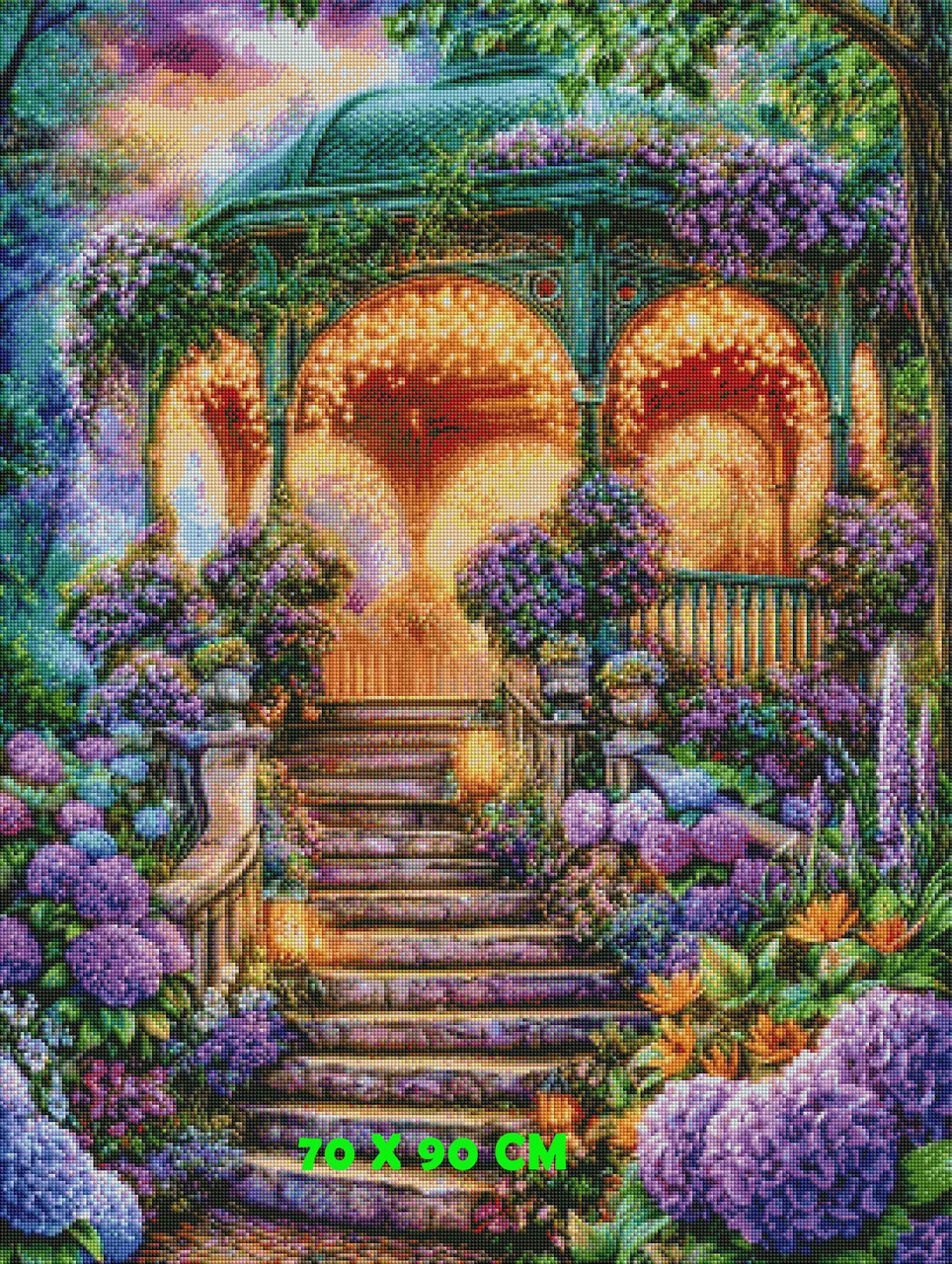 Hidden Garden Gazebo – Licensed Diamond Art Kit by Sandrietta