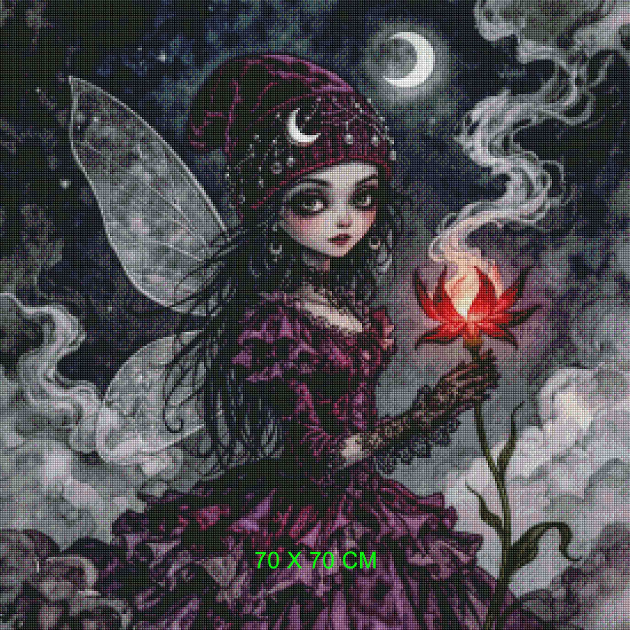 Gothic Moon Fairy - Diamond Art Kit Made to Order © Kelly Reins