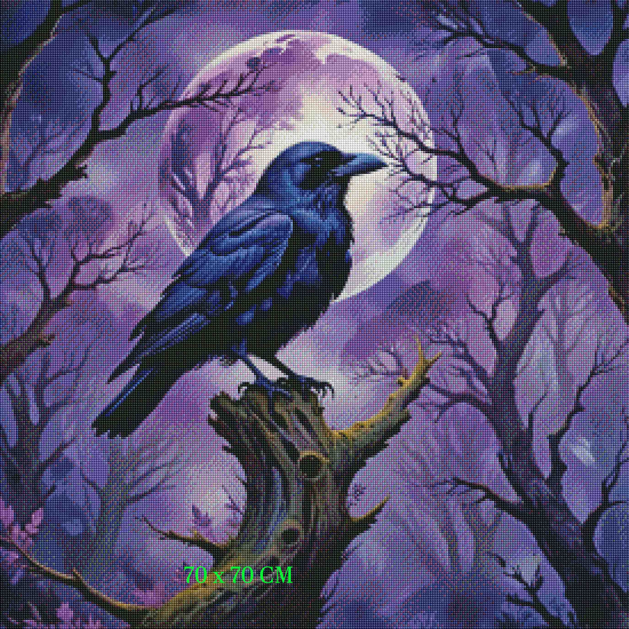 Moonlit Raven Sentinel © Kelly Reins - Diamond Art Kit Made to Order