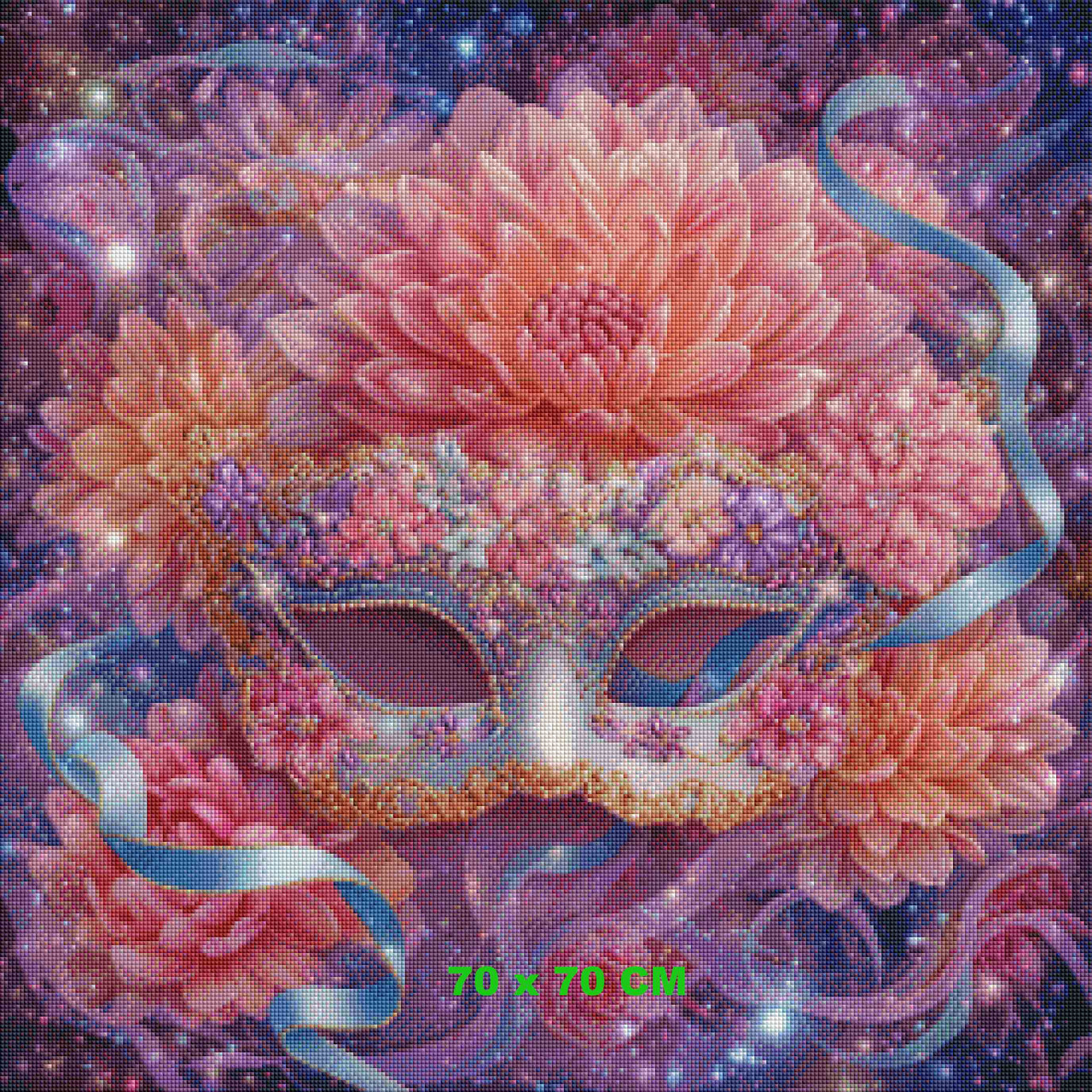 Midnight Bloom Mask ©Cocomarshmallow Art – Licensed Diamond Art