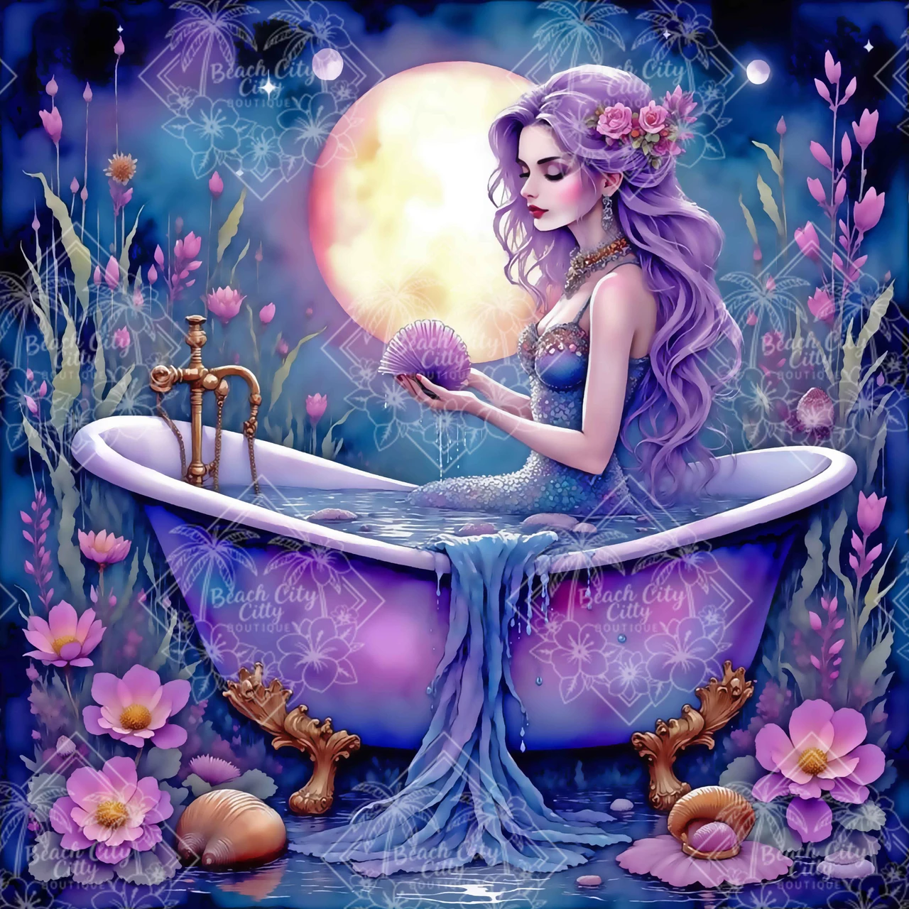 Moon Reverie Lavender Moon Reverie - © Kelly Reins 100% Hand-Rendered — Made to ...