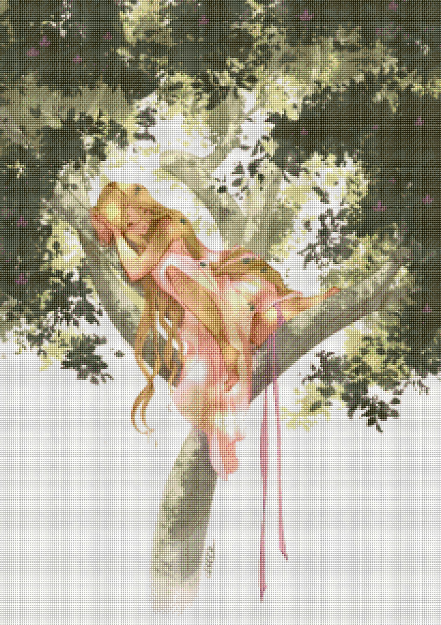 Sleeping Tree Fairy ©Hada De Incognito – Licensed Diamond Art Kit