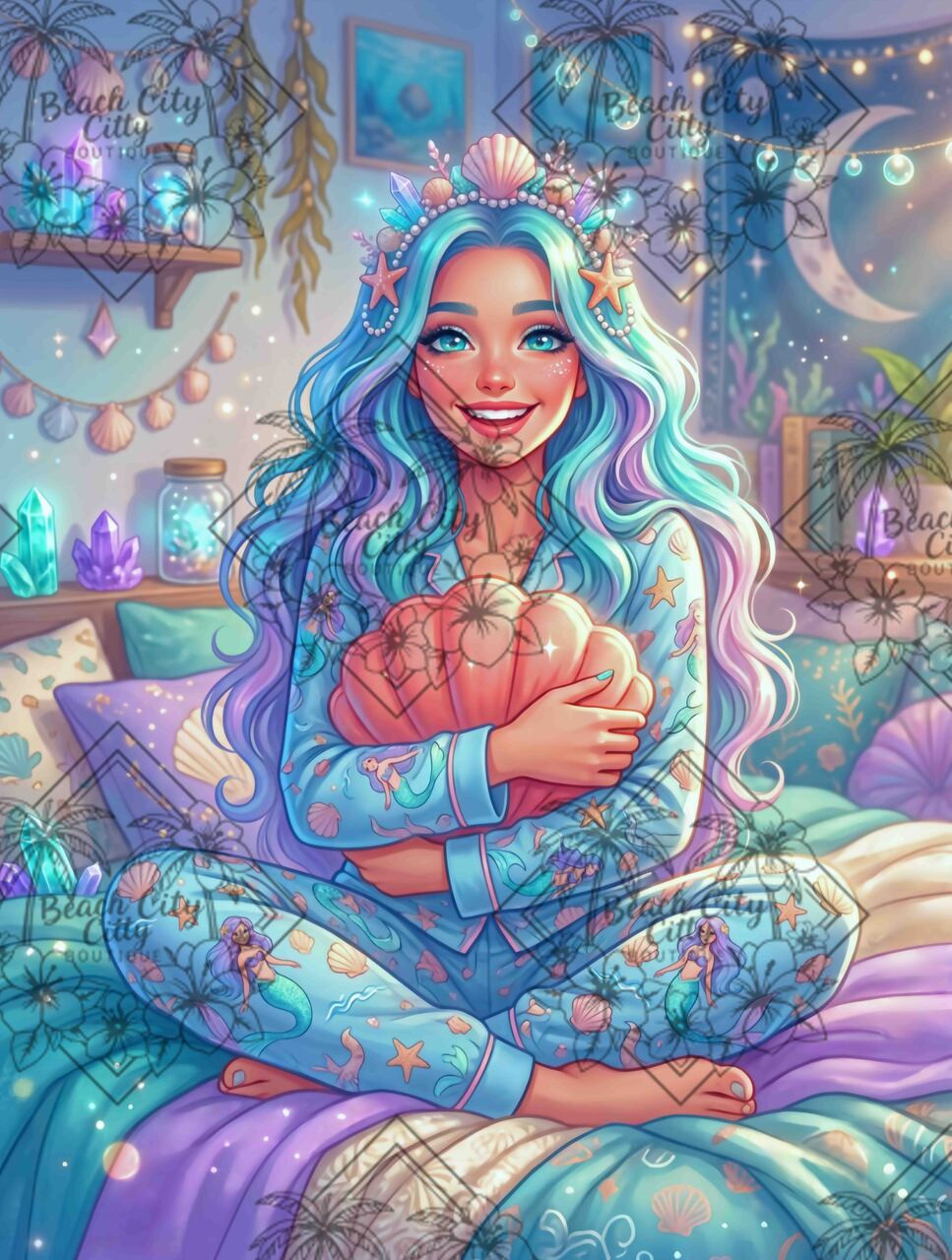 Seashell Sleepover Magic © Dreamy Witch– Licensed Diamond Art Kit