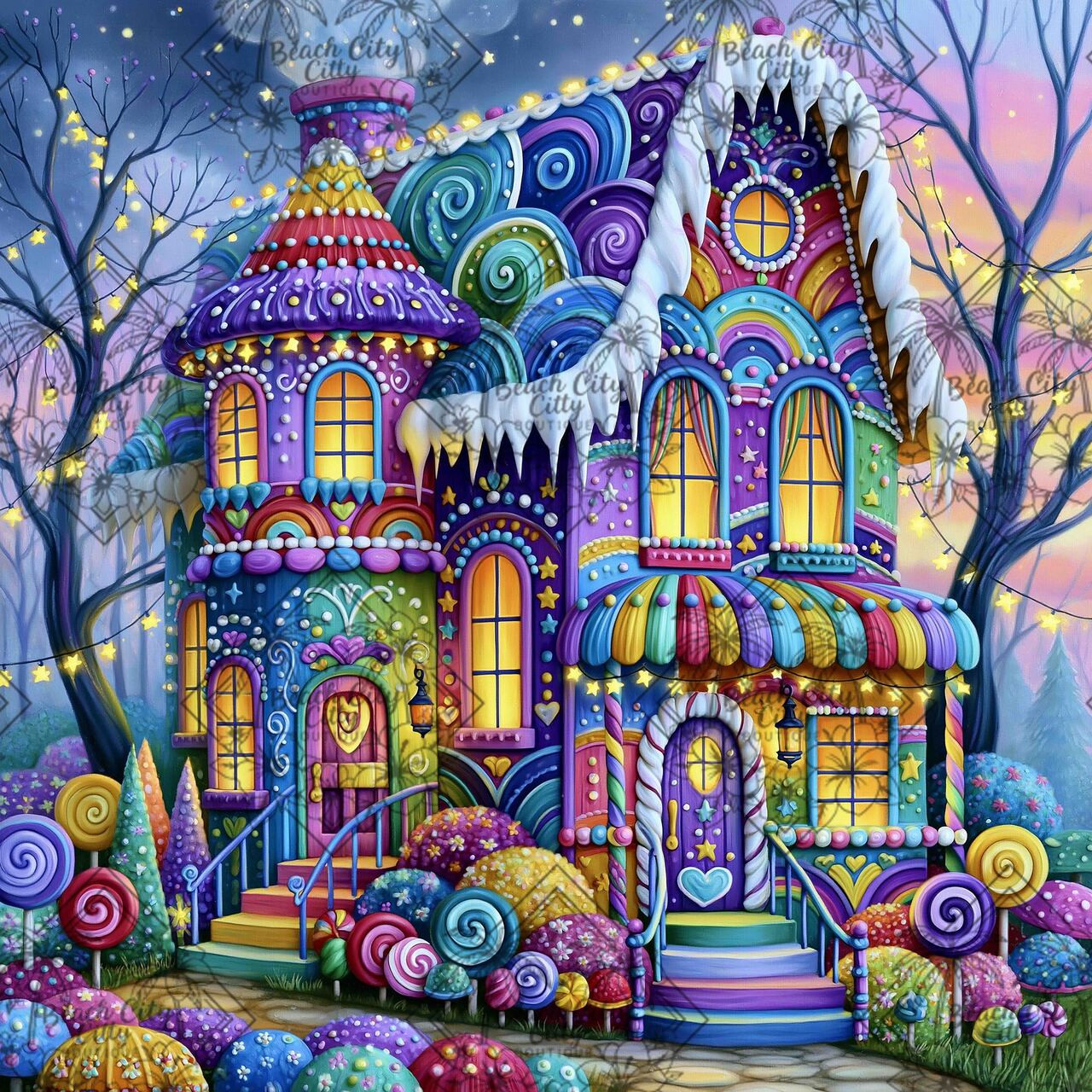 Candy Wonderland Cottage ©Finira Art – Licensed Diamond Art Kit