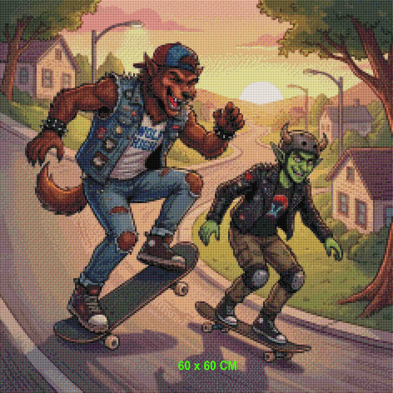 Skate Punks – ©Kristin Schwenke Block Licensed Diamond Art Kit