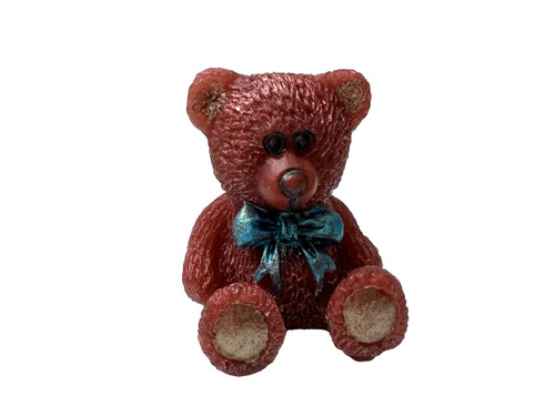 Beach City Boutique Teddy Bear with Blue Ribbon Tie Soap Figurine