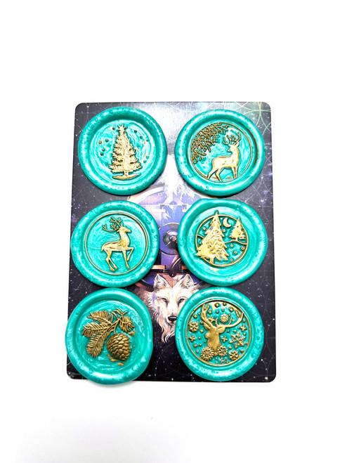 Beach City Boutique Winter-Themed Wax Seal Stickers: Whale Tail, Mermaid, Lighthouse, Jellyfish, Dolphin, Stag, Christmas - Ready to Ship!