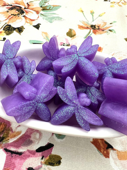 Beach City Boutique Glittering Dragonfly Decorative Soap Embeds – Perfect for Bathroom Decorations, Party Favors, or Bath and Body Creation Toppers 