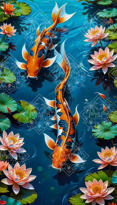 Serenity in Motion: Koi and Lotus Pond Diamond Art Kit