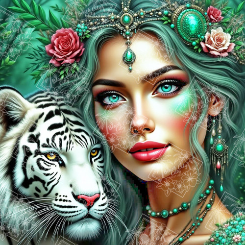 Mystical Goddess and White Tiger Diamond Art Kit – Enchanted Emerald Fantasy


Step into a world of magic and elegance with this breathtaking diamond art design. Featuring a radiant goddess with emerald green eyes, a jeweled crown, and shimmering gemstone details, she exudes beauty and strength. Beside her stands a majestic white tiger, its piercing eyes reflecting the same ethereal energy. Intricate flowers and glowing emerald scales illuminate the scene in an enchanting blend of fantasy and realism.