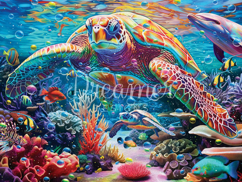 Turtle Magic Destash Diamond Art Kit – © Michael David Ward – Brand New & Unopened