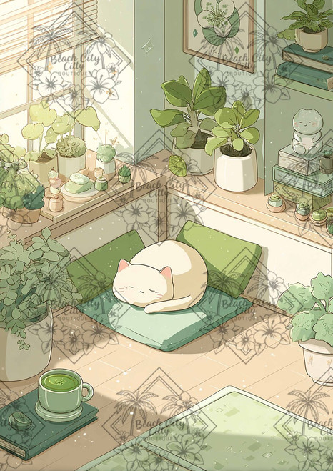Sunbeam Neko – The Cozy Corner – Licensed Diamond Art Kit by Sakura