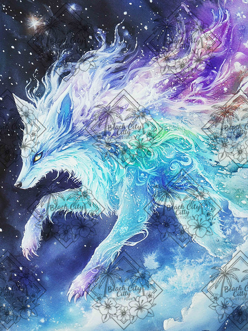 Celestial Wolf Spirit – Licensed Diamond Art Kit by Sakura