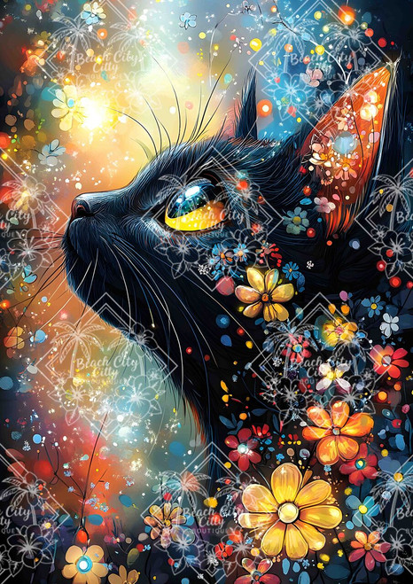 The Cat Who Knows the Light – Licensed Diamond Art Kit by Nadaya