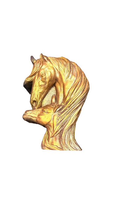 Golden Bond Two-Horse Artisan Soap – 3D Sculpted Decorative Bath Soap