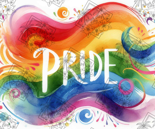Colorful rainbow pride typography artwork symbolizing year-round LGBTQ inclusion and visibility, by CocomarshmallowArt.
