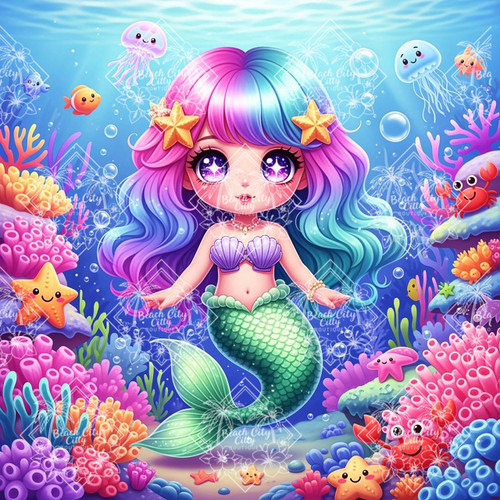 Rainbow Mermaid – All Mermaid Dust  Diamond Art Kit - Square Drills