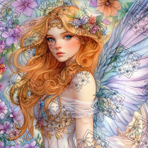 Spring Blossom Fairy By Finira - Hand Render Pre Order 70 x 70 CM