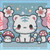 Kawaii Tiger Blue Kawaii  © Kelly ReinsAll Mermaid Dust-Diamond Art Kit Made to Order
