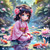 Pearl-Kissed Kawaii Girl  - Diamond Art Kit