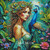 Majestic Peacock Goddess  - Diamond Art Kit Made to Order © Kelly Reins