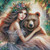 Enchanted Bond - The Maiden and the Bear– Licensed Diamond Art Kit by Dreamy Witch