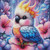 Tropical Bloom Cockatoo – Licensed Diamond Art Kit by Sandrietta